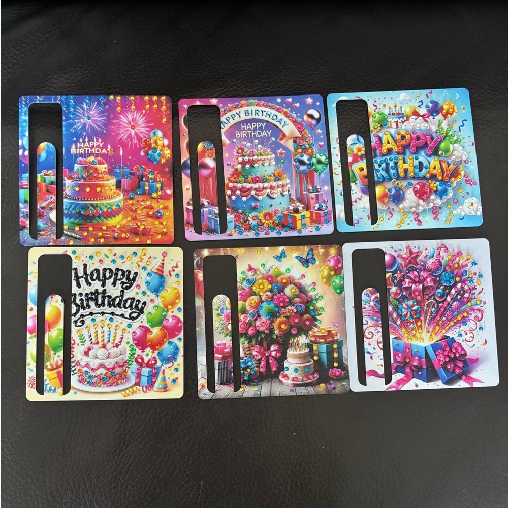 1 Handcrafted Rhinestone Birthday Money Slider Card - Pick 1